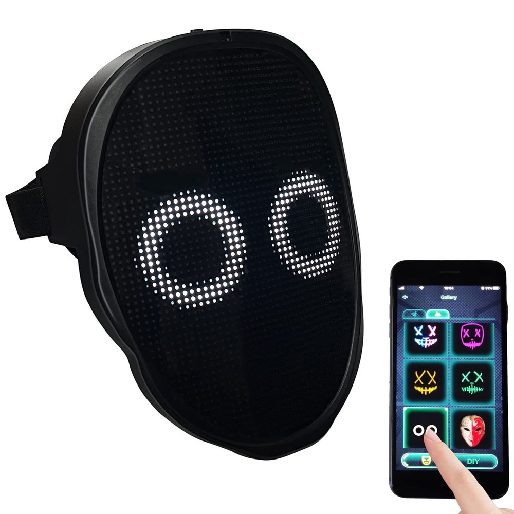 Depointer Life Led Mask with Bluetooth-compatible App Controlled, Customizabl...