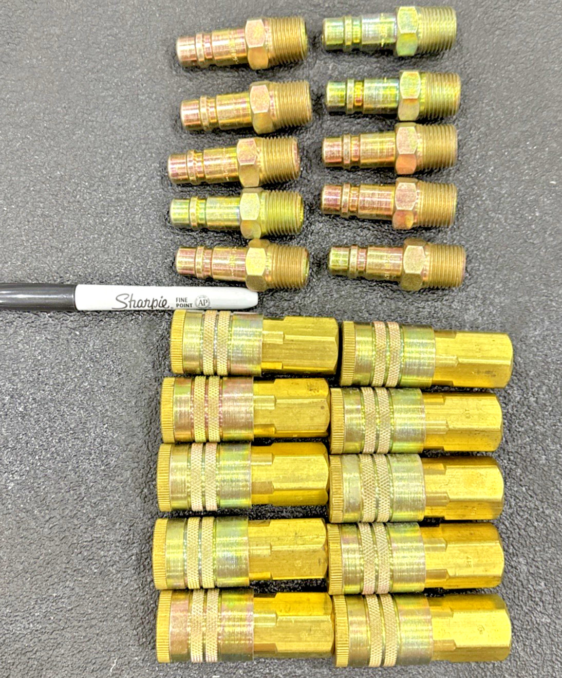 PARKER 1/2" Quick connector Male/Female H2f COUPLER 1/2 NPT FEMALE BRASS Lot B17