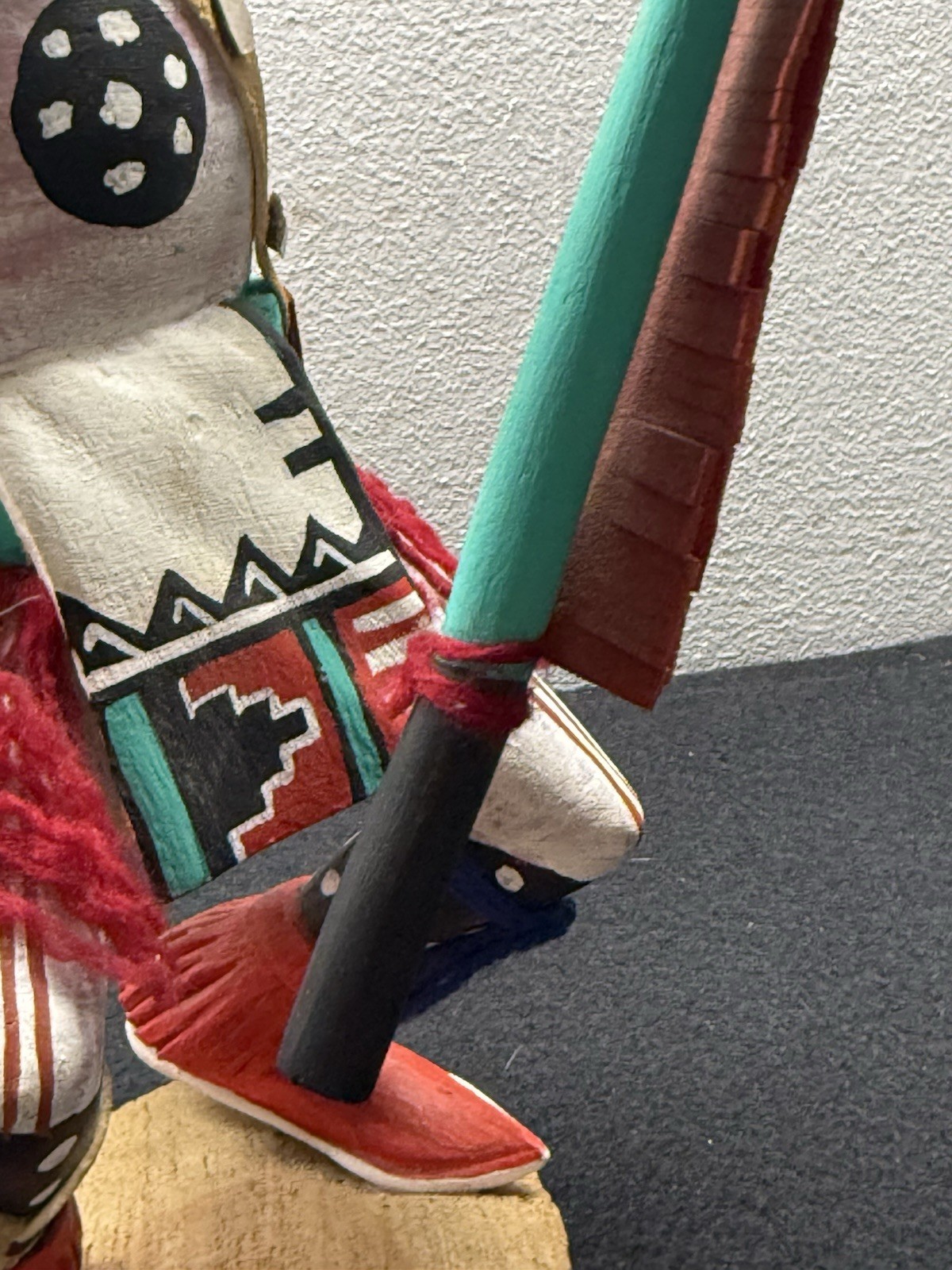Vintage Kachina Doll Wolf Shaman 14 Inch Signed Al. Silas Jr.