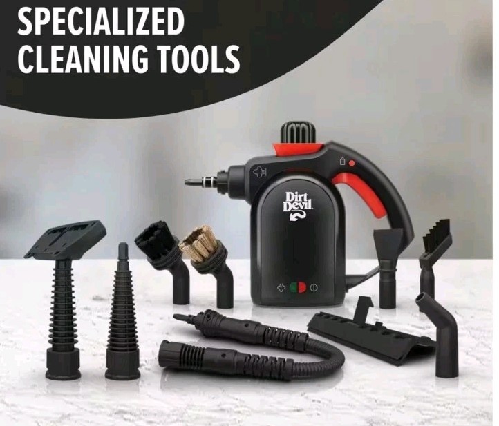Portable 7-in-1 Corded Handheld Steamer with Multi-Surface Cleaning Tools