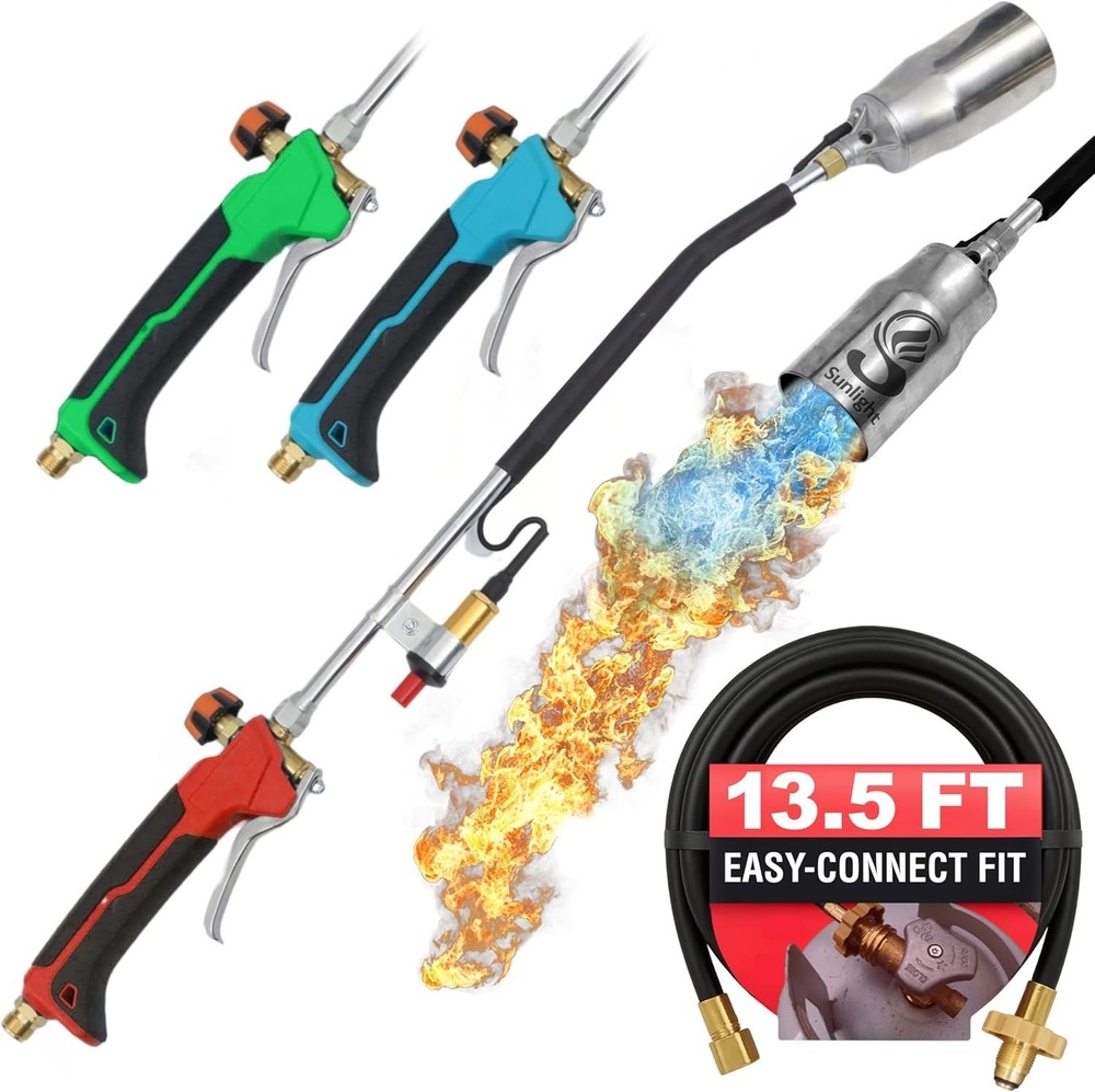 Professional-Grade Propane Torch with 13 ft Hose - Durable & Effortless Control