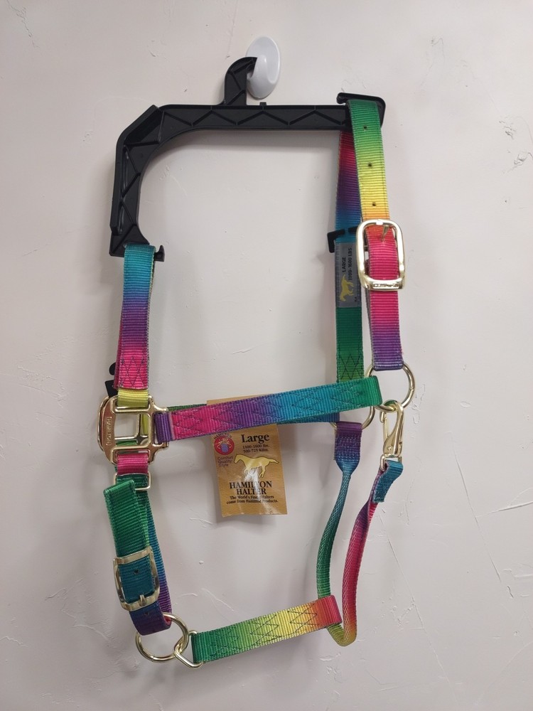 Adjustable Hamilton Halter LARGE 1100-1600lbs solid brass Hardware