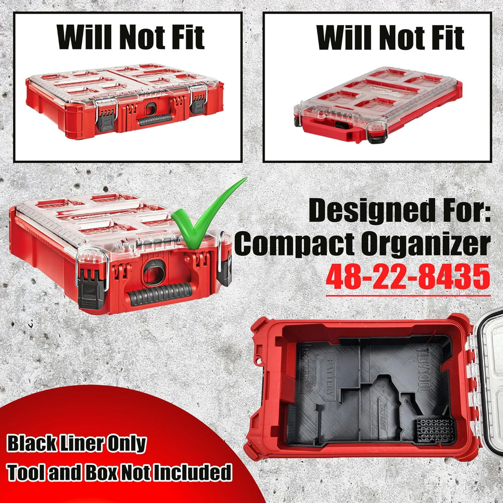 Tidy Tool Drill Driver Organizer Milwaukee M18 Combo Drill/Driver Impact Set