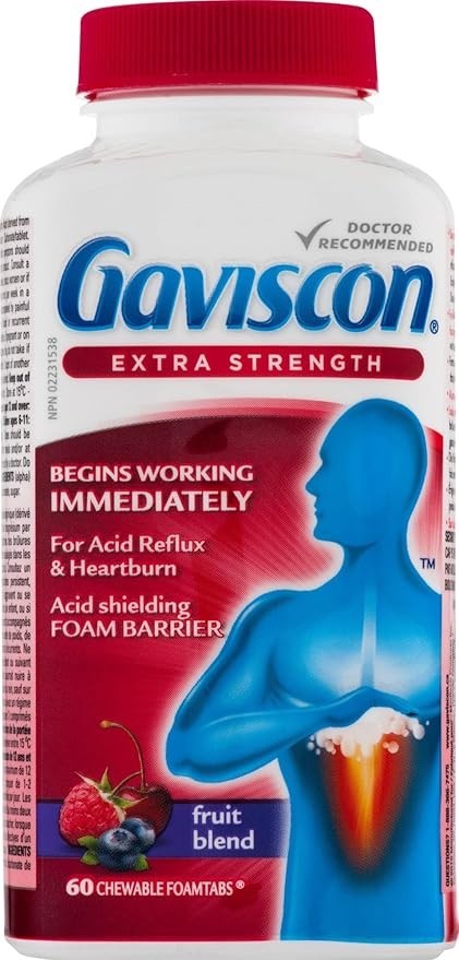 Gaviscon Extra Strength Tablets - 60 Count - FREE SHIPPING