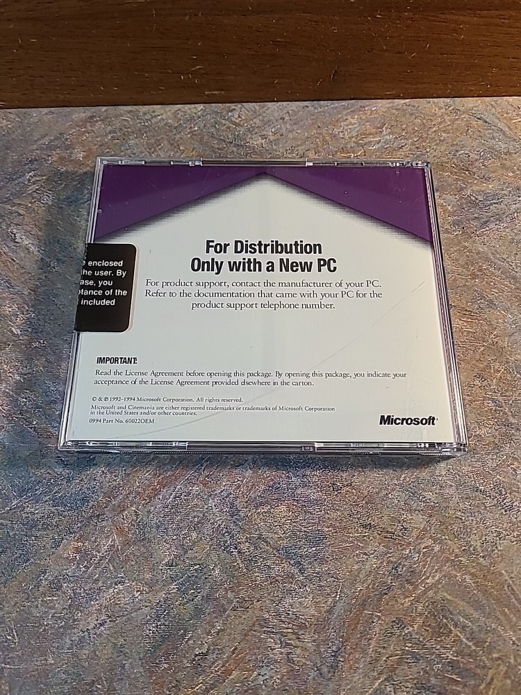 Microsoft Cinemania '95 (CD-ROM, 1994, Windows)