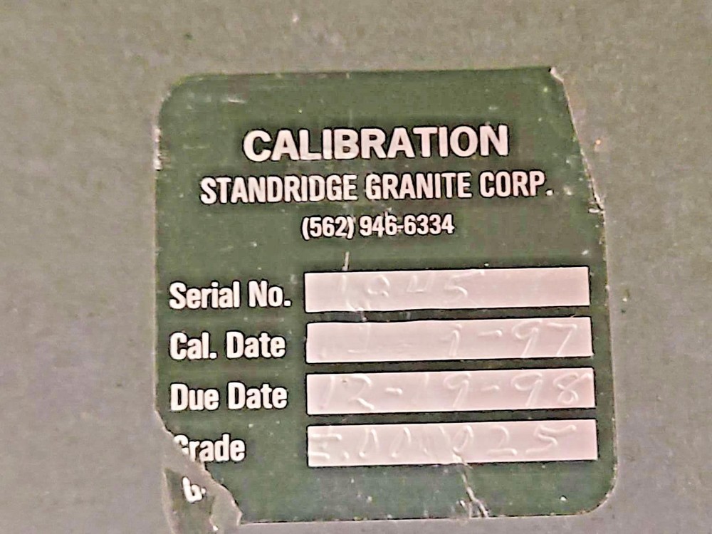 Standridge PRECISION Granite Step Inspection Plate