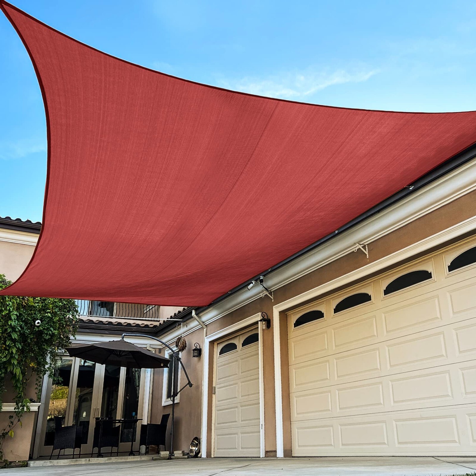 Rectangle/Square Sun Shade Sail Canopy, Patio Shade Cloth Outdoor Cover
