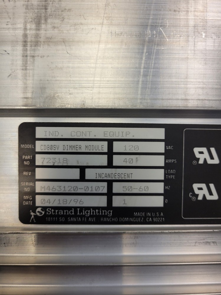 Strand Lighting CD80SV Dimmer Module Dual 2.4kW