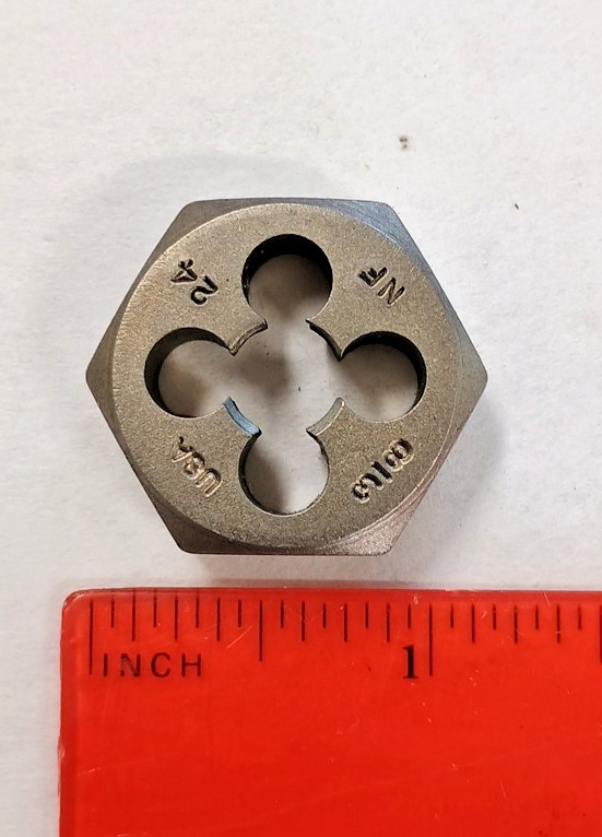 Hanson 3/8-24 Hex Die USA 2 Pcs