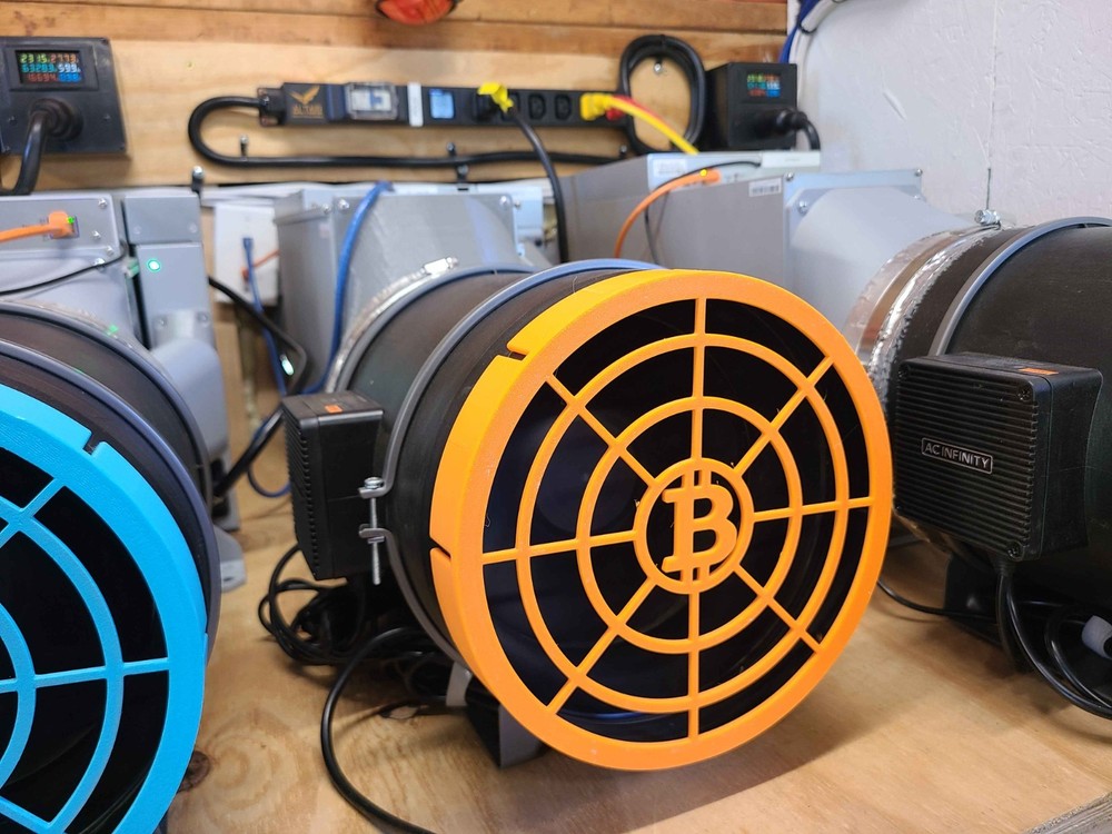 Bitcoin Inline Fan Cover 8 inch
