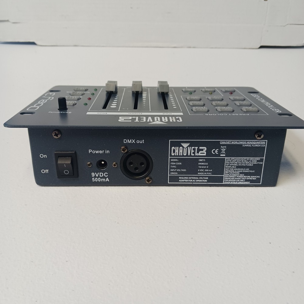 Chauvet DJ Obey 3 3-Ch DMX Lighting Controller Untested UNIT ONLY