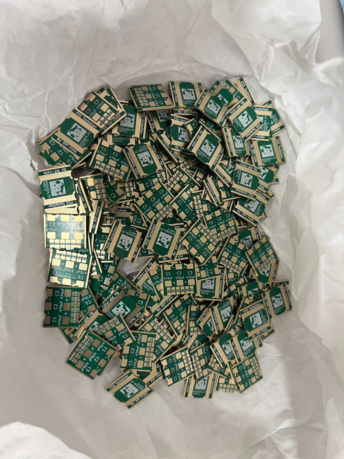 PS3 PlayStation 3 NEC TOKIN Tantalizer Boards by RIP-FELIX LOW ESR TANTALUM CAPS