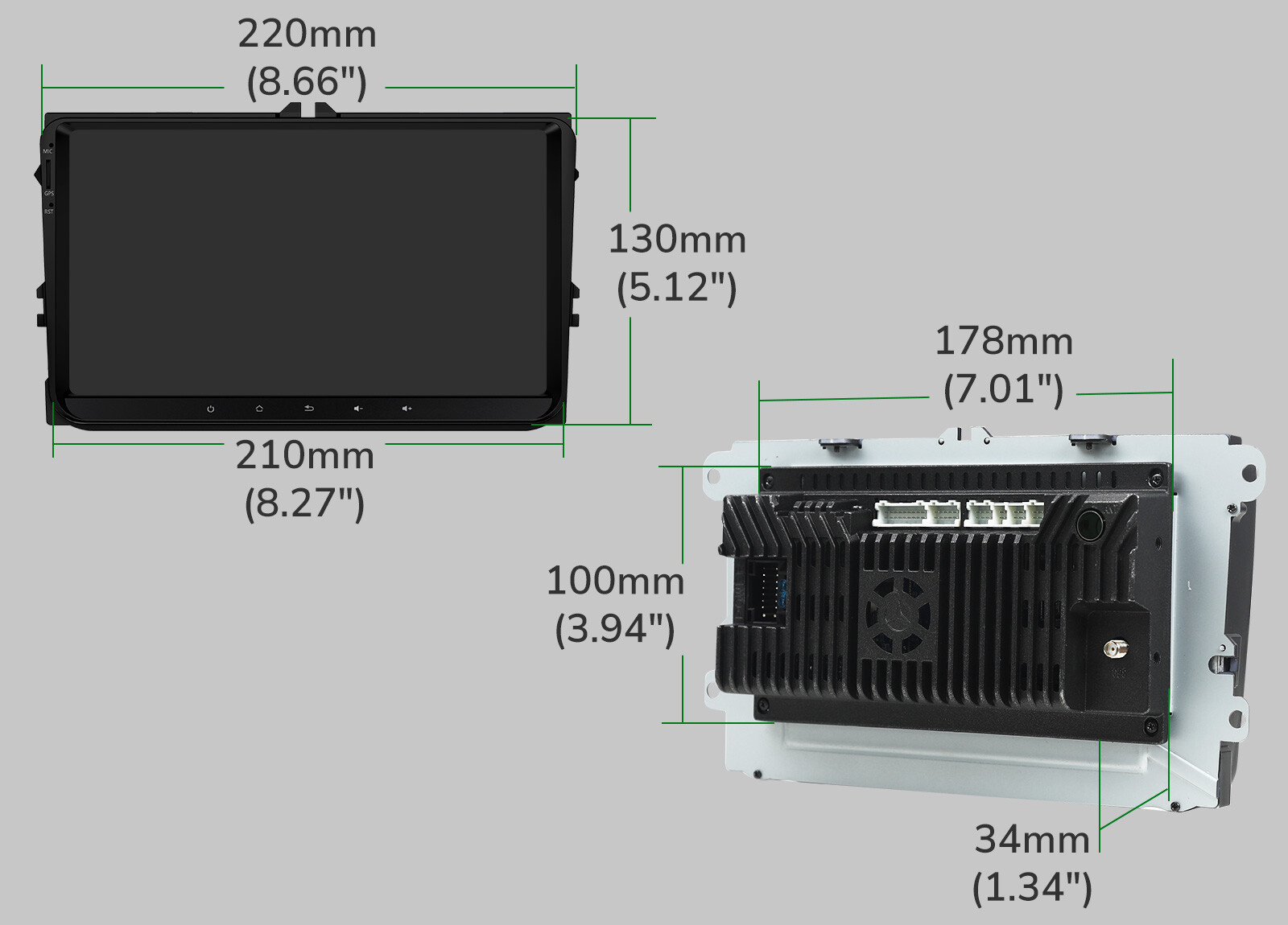 Android 13 Car Stereo Radio GPS Nav Apple CarPlay For VW Volkswagen Jetta Passat
