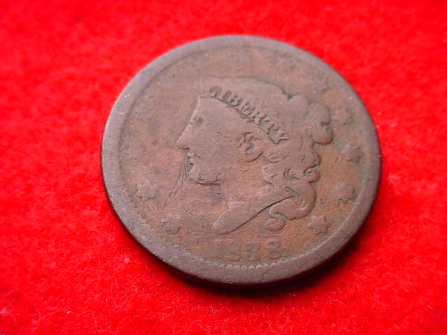 1838 CORONET HEAD LARGE CENT  COPPER CENT!   #T-182
