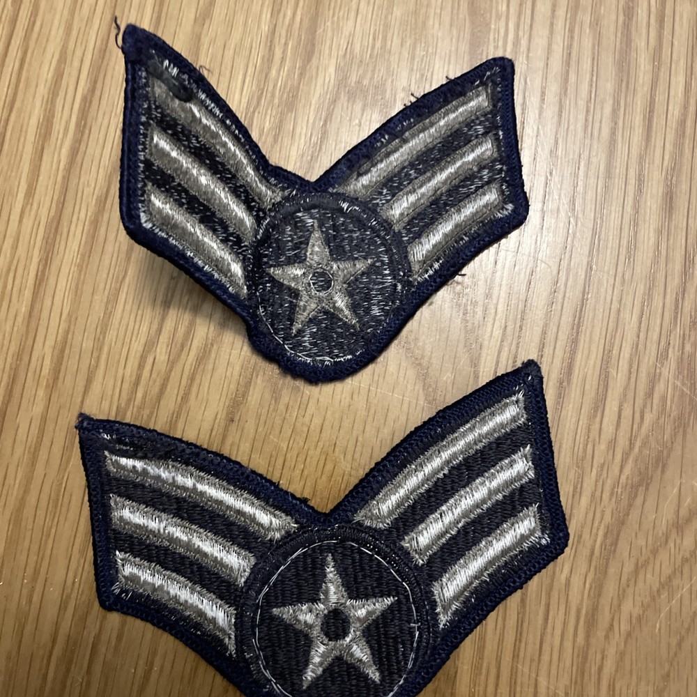 2 US Air Force USAF SGT Sergeant Uniform Rank E4 One Patch 4”