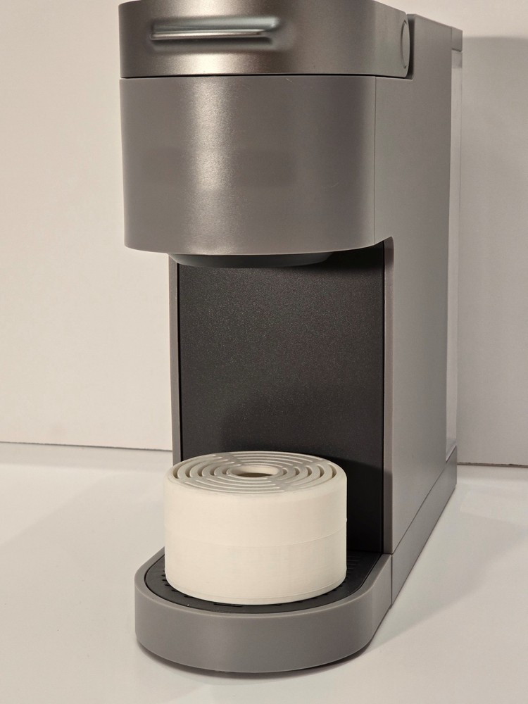 Elevate Anti-Splash Adjustable Cup Stand Accessory for K-Cup Coffee Makers White