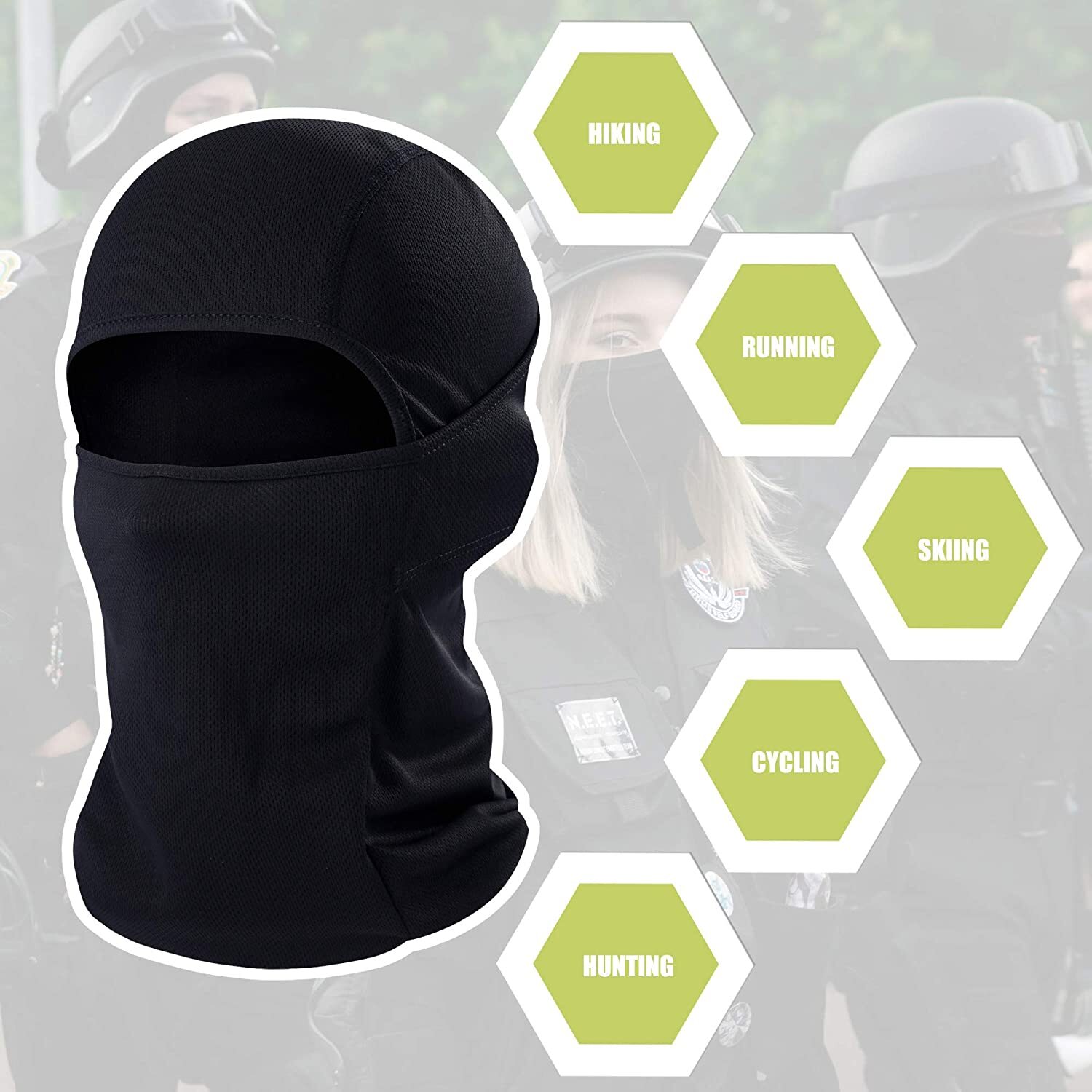 Balaclava Face Mask UV Protection Ski Sun Hood Tactical Full Masks for Men Women