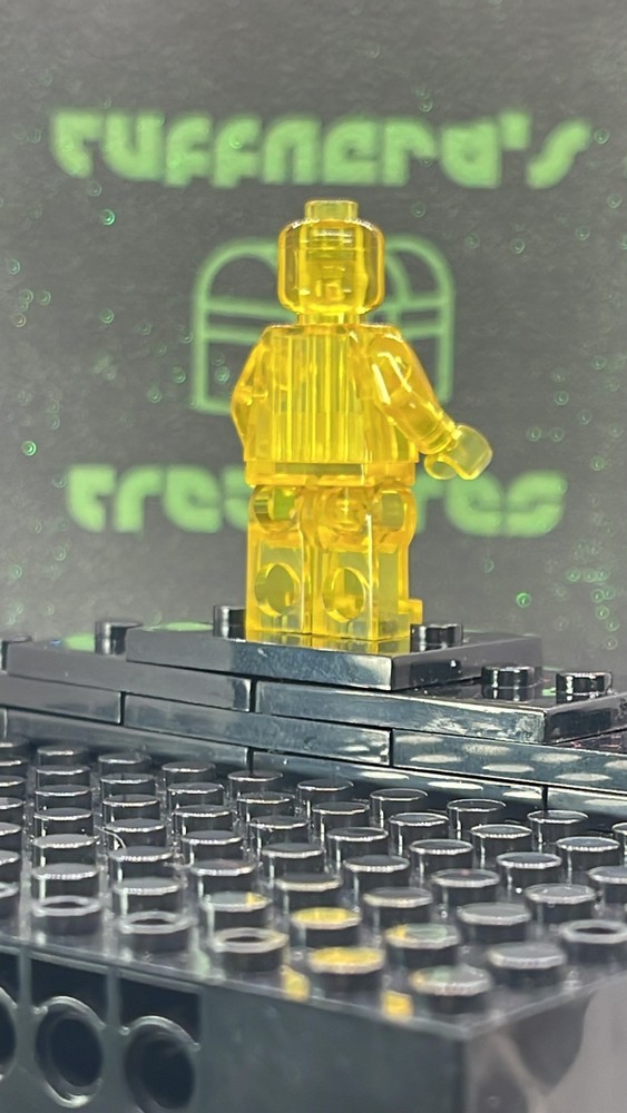 CUSTOM BLANK MOC TRANSPARENTYELLOW MINIFIG