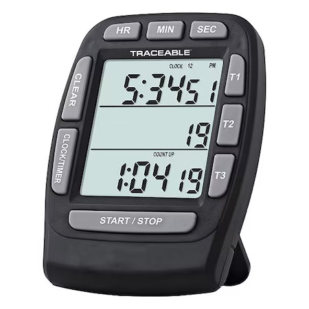 Traceable 9022539 Digital Clock, Countdown, Countup, 20Hrs
