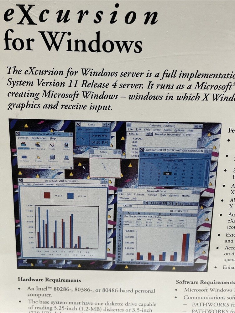 Excursion Digital Vintage Software For Windows Server 1992 DECnet MIT X Ver 11