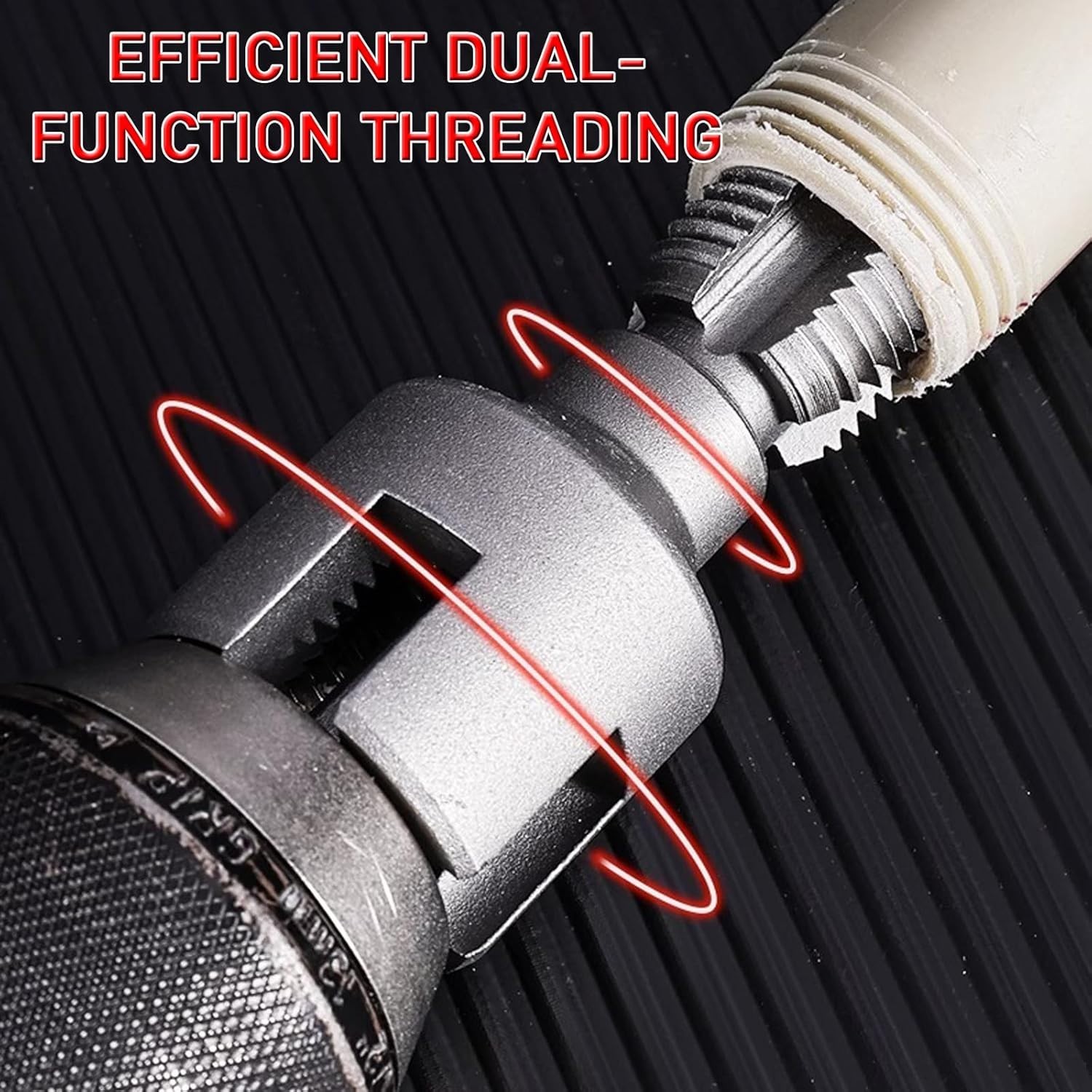 2Pcs 1/2'' 3/4'' Water Pipe Threading Tool Integrated Internal & External Pipe