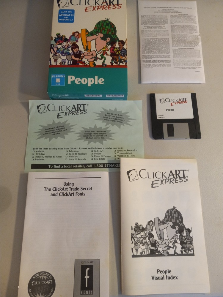 Click Art Express - People WINDOWS DISK Retro