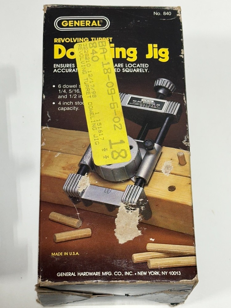 General Tools Doweling Jig Kit # 840 Revolving Turret