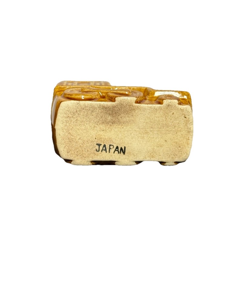 Small Brown Ceramic Train Engine Figuring, Toothpick Holder, Planter