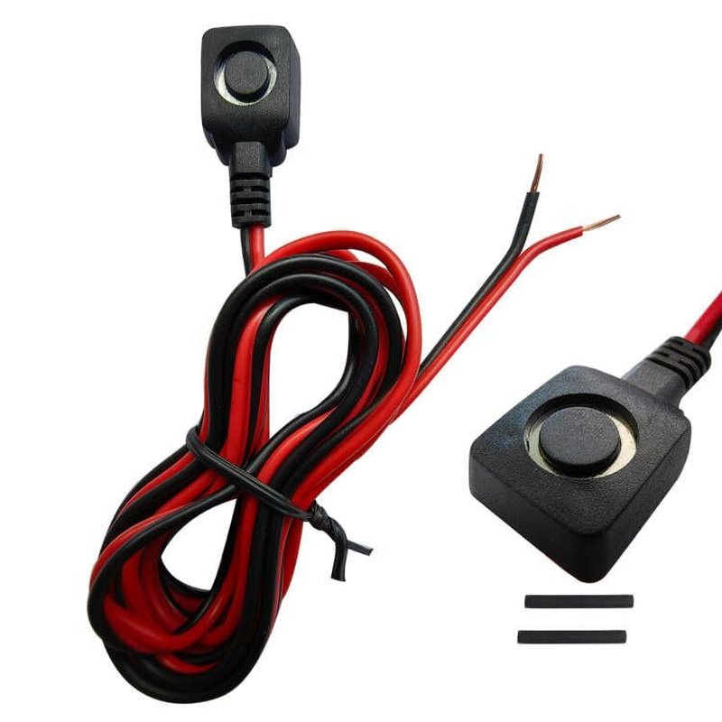 12V 24V Momentary Push Button Switch, 0.5M Pre-Wired Cable and Double-Sided Tape