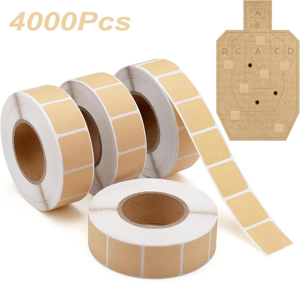 4000Pcs 0.87" Target Pasters Tape Square Self-Adhesive Shooting Practice Sticker