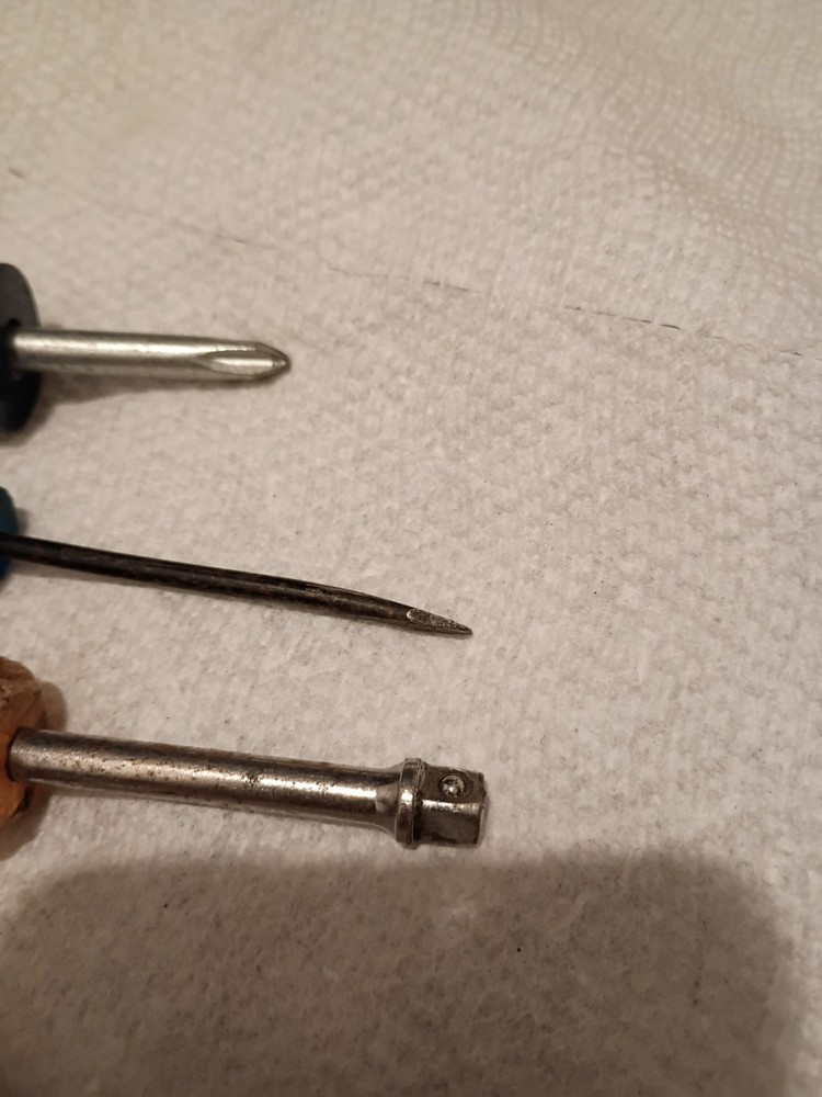 Seven Screw Drivers One Snap-on Five Philips One Standard Lot.