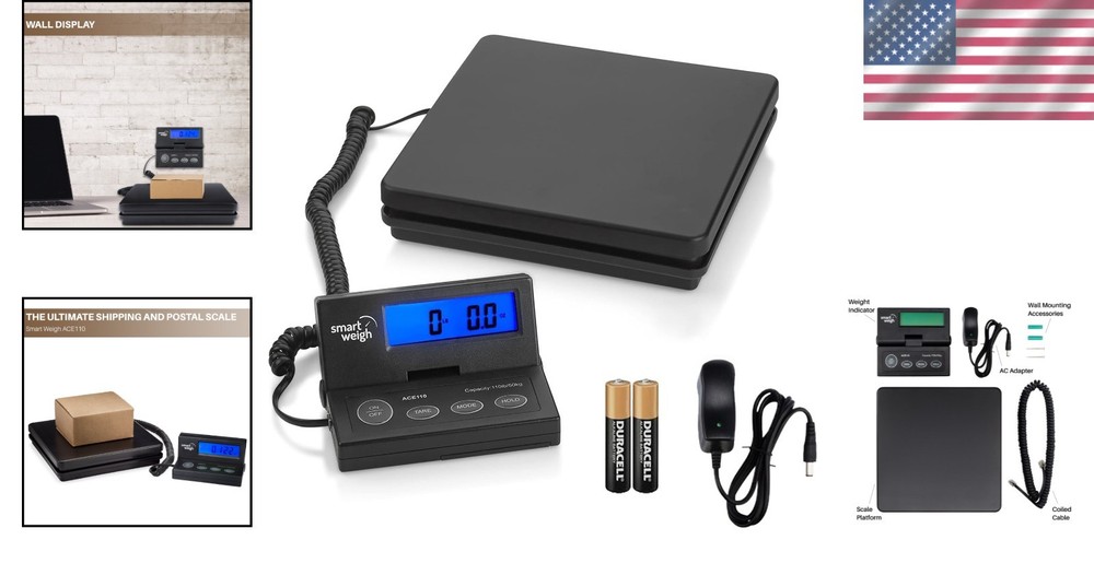 Accurate 110lb Shipping Scale, Separate Wall-Mount Screen