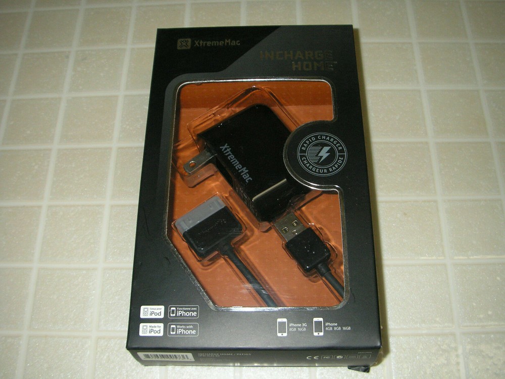 XtremeMac IPD-ICH-10: USB Home Charger/Sync Cable for iPod & iPhone