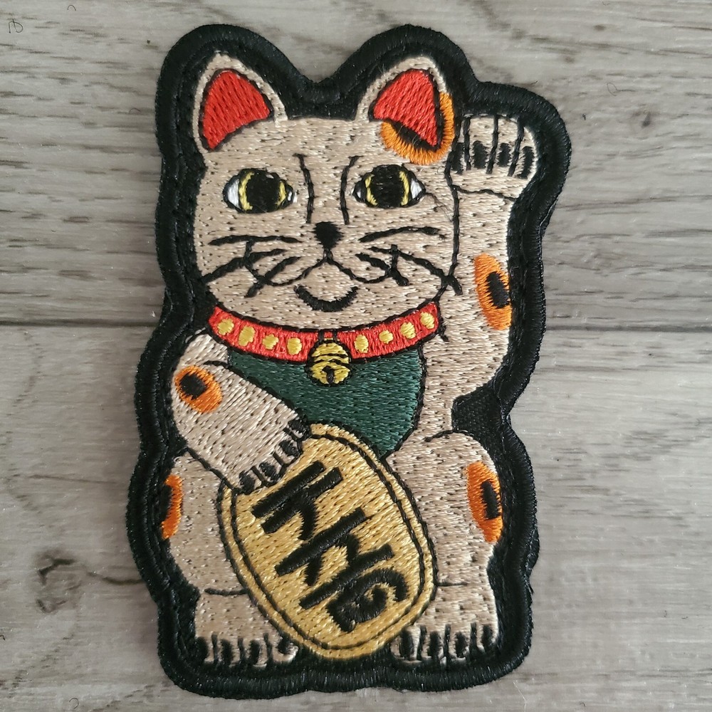 MANEKI NEKO LUCKY CAT Tactical Morale Patch Hook and Loop