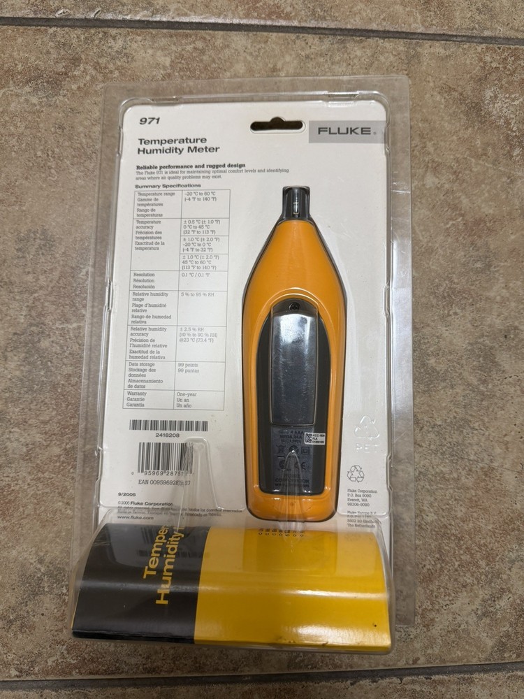 Fluke 971 Temperature Humidity Meter Brand New