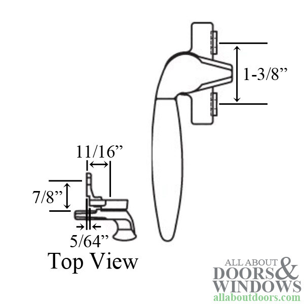 Cam Handle For Project Out Windows Right Handed Inside Mount Window Handle