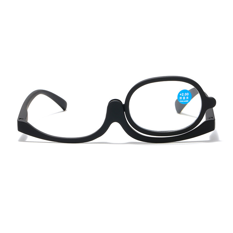 Makeup Mirror Rotating Single Panel Eyebrow Anti-Blue-Ray Reading Glasses