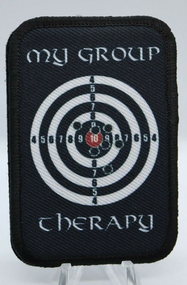My group therapy target shooting 2nd  2"x3" hook & loop tactical morale patch