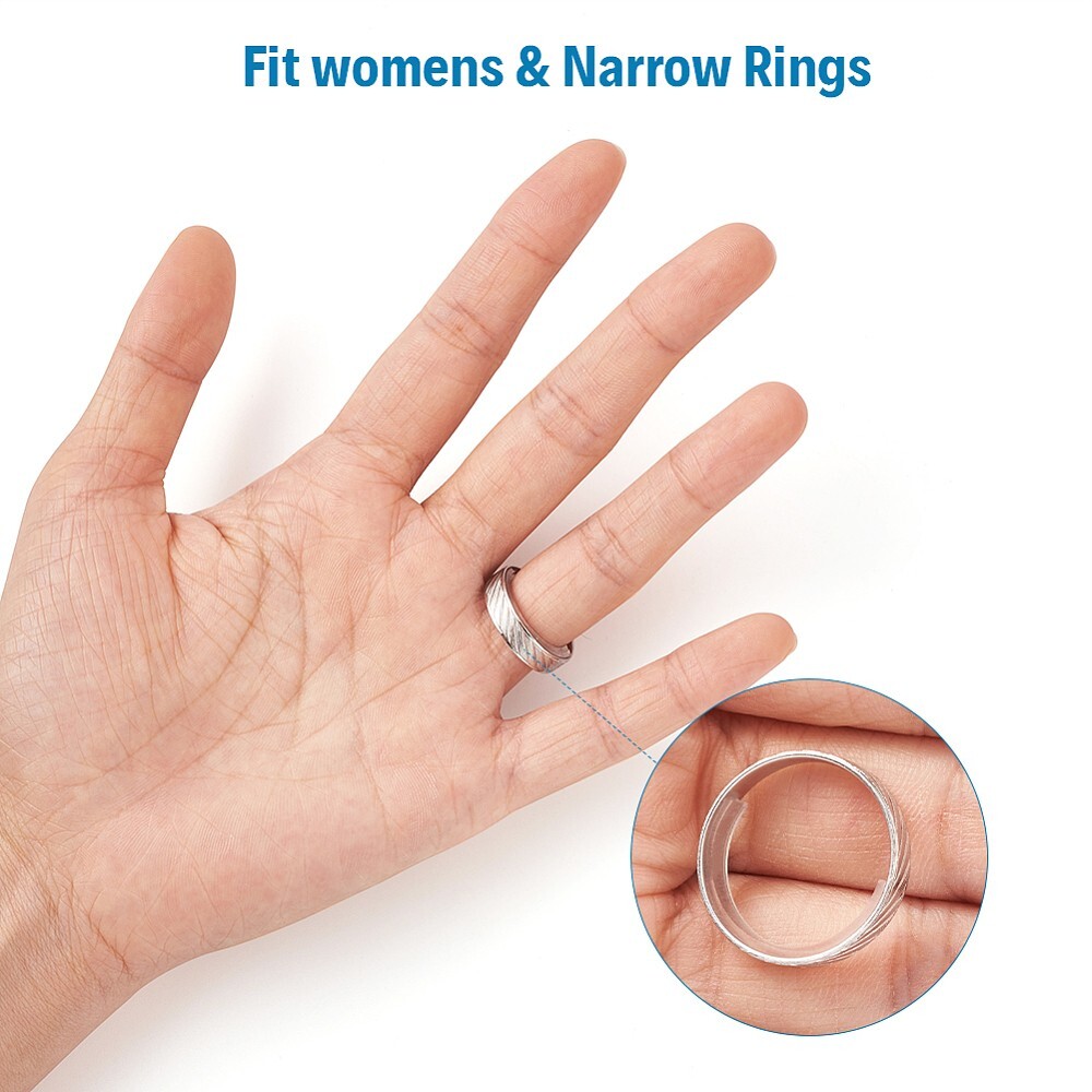 19Pcs Invisible Ring Adjuster-Assorted Sizes Ring Reducer Spacer Ring Guard A3