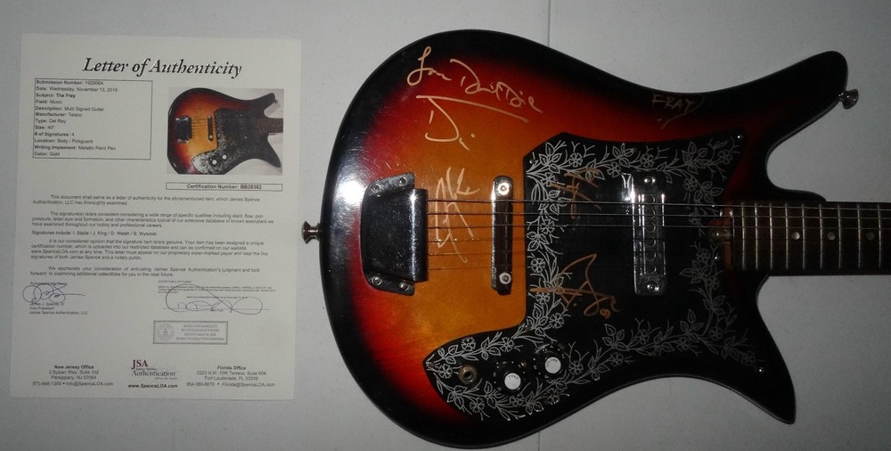 SIGNED THE FRAY AUTOGRAPHED GUITAR CERTIFIED AUTHENTIC JSA LOA # BB28382