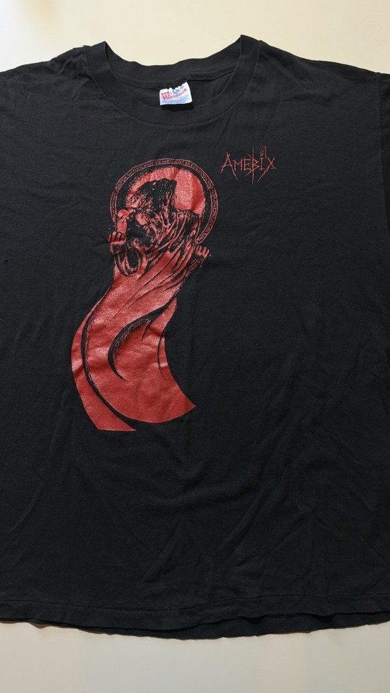 Vintage amebix Shirt Size L Crust Nausea Deviated Instinct Axegrinder Crass