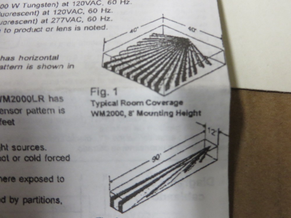 UNENCO MOTION SENSOR # WM2000 WIDE VIEW wall mount PIR