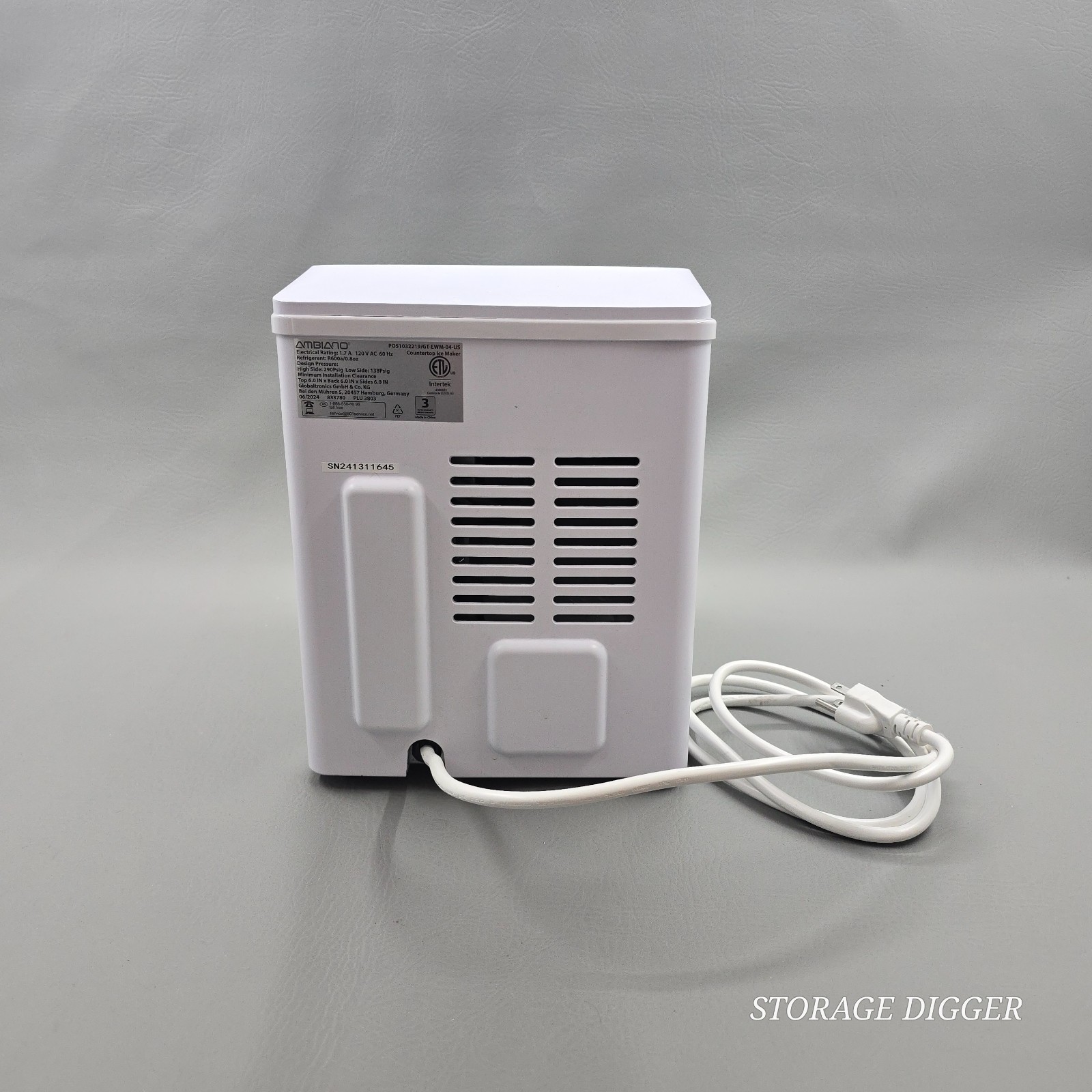 2024 Ambiano 26 lb. Countertop Ice Maker, Model GT-EWM-04-US, Made in China