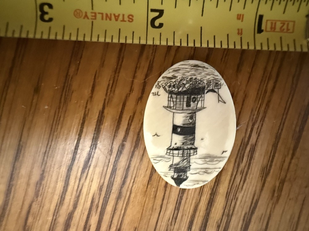 Actual Whalebone Scrimshaw
