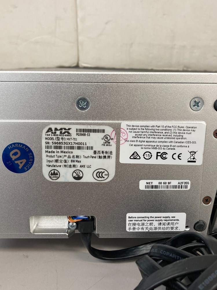 Lot of 2 AMX Modero MXT-701 Touch Panel Control Screen - Untested