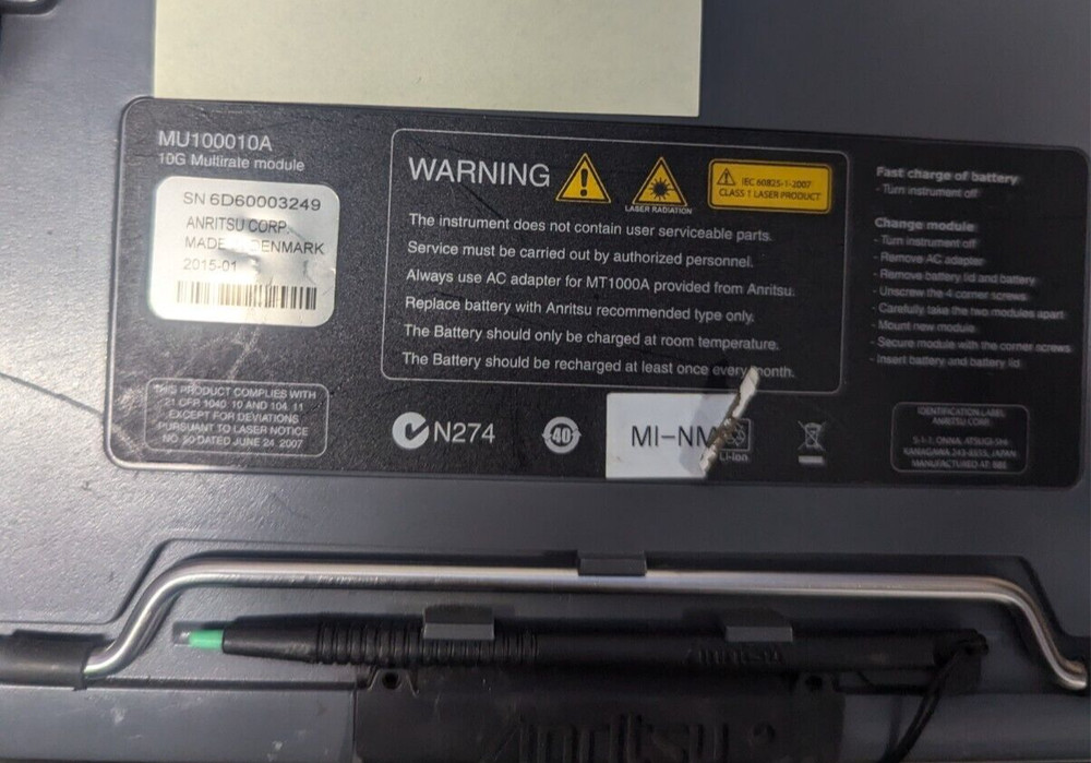 ANRITSU MT1000A NETWORK MASTER PRO; MU100010A