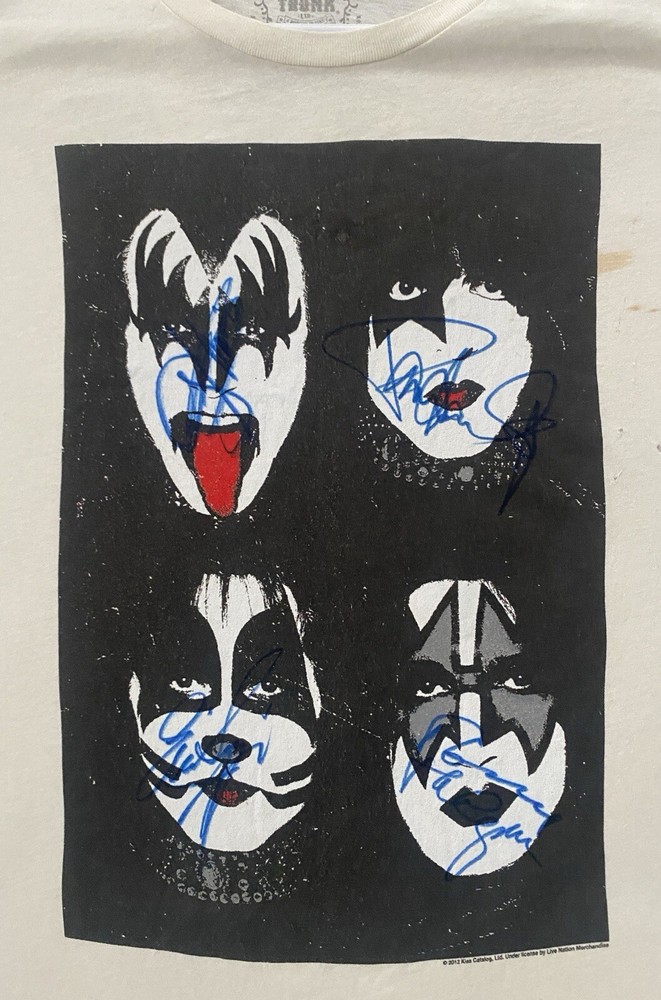 Signed KISS Shirt VIP 2012 Faces Trunk LTD Premium Licensed Tour 2012 W/ Ticket