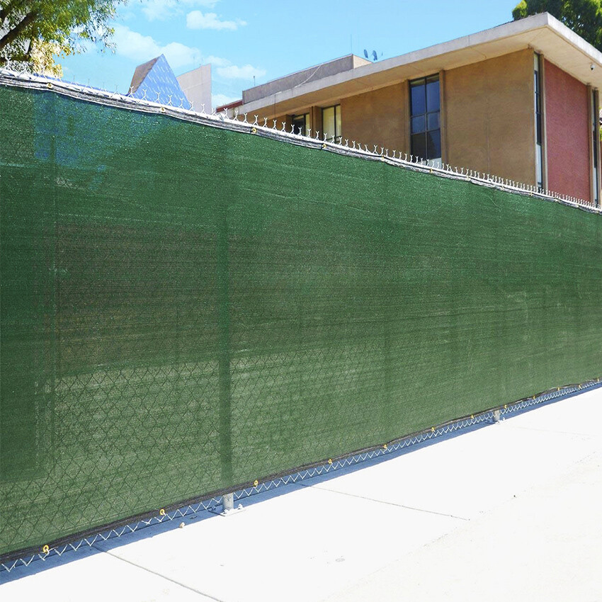 6'x50' Green Fence Privacy Screen, Backyard Shade Mesh Tarp Garden Windscreen