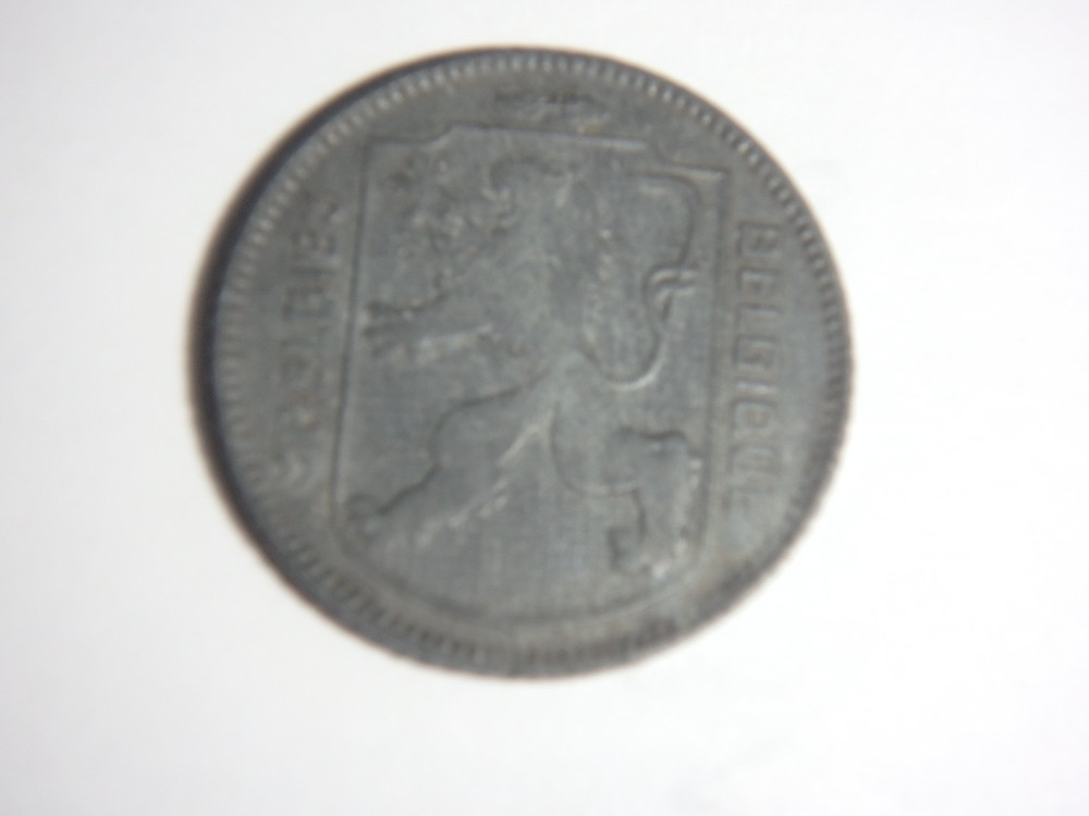 1945 Belgian 1 Franc Zinc Coin