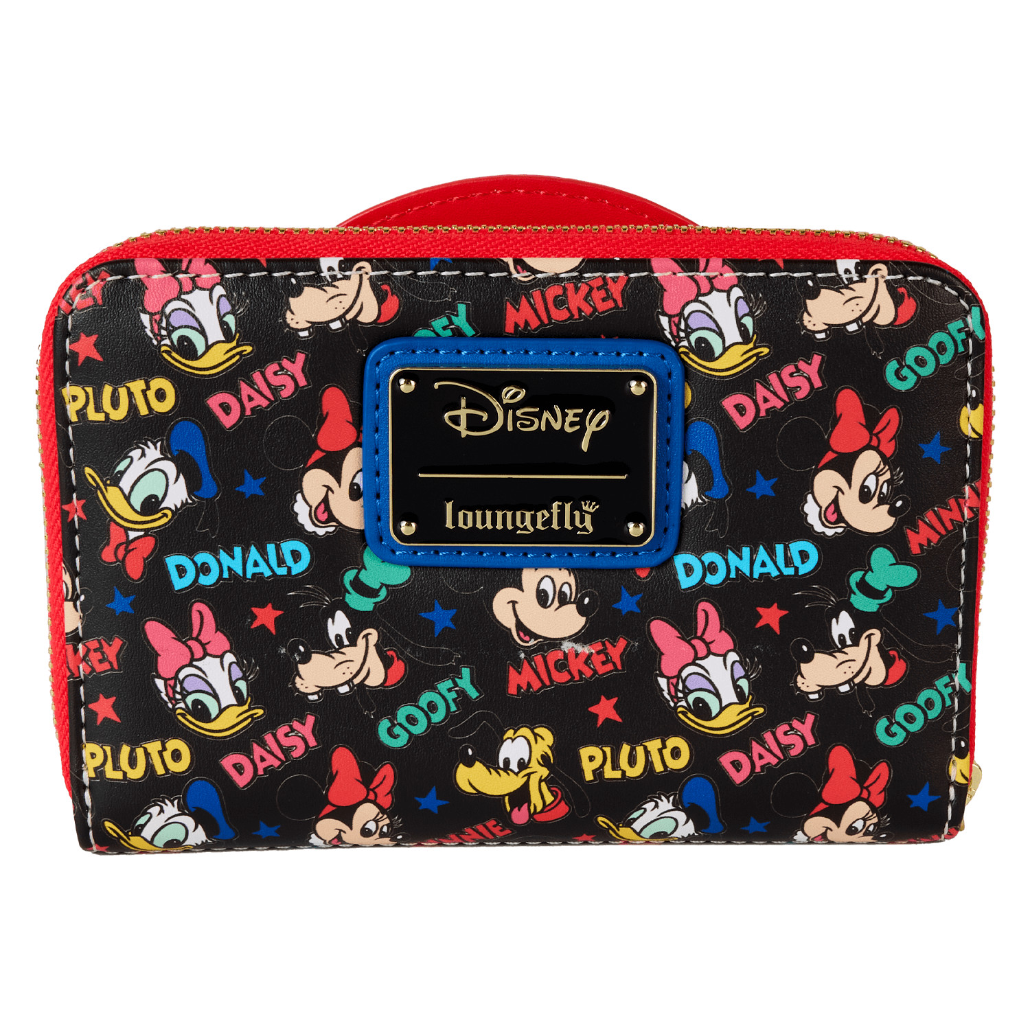 NEW Disney Loungefly Wallet Mickey & Friends Classic All-Over Print Zip Around